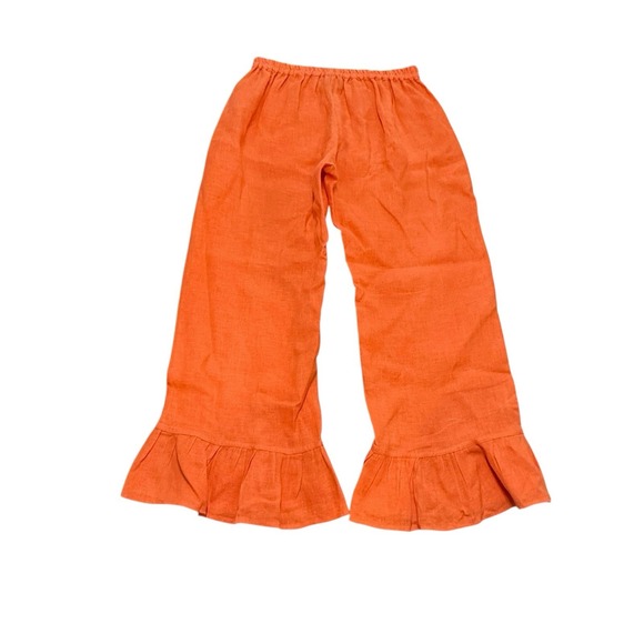 Sleeper Rumba Linen Lounge Suit Bright Orange Long Sleeve Matching Set Large - Picture 13 of 16